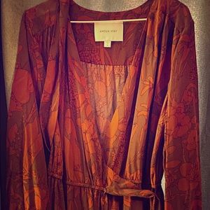 Never worn Beautiful Amour Vert silk wrap dress